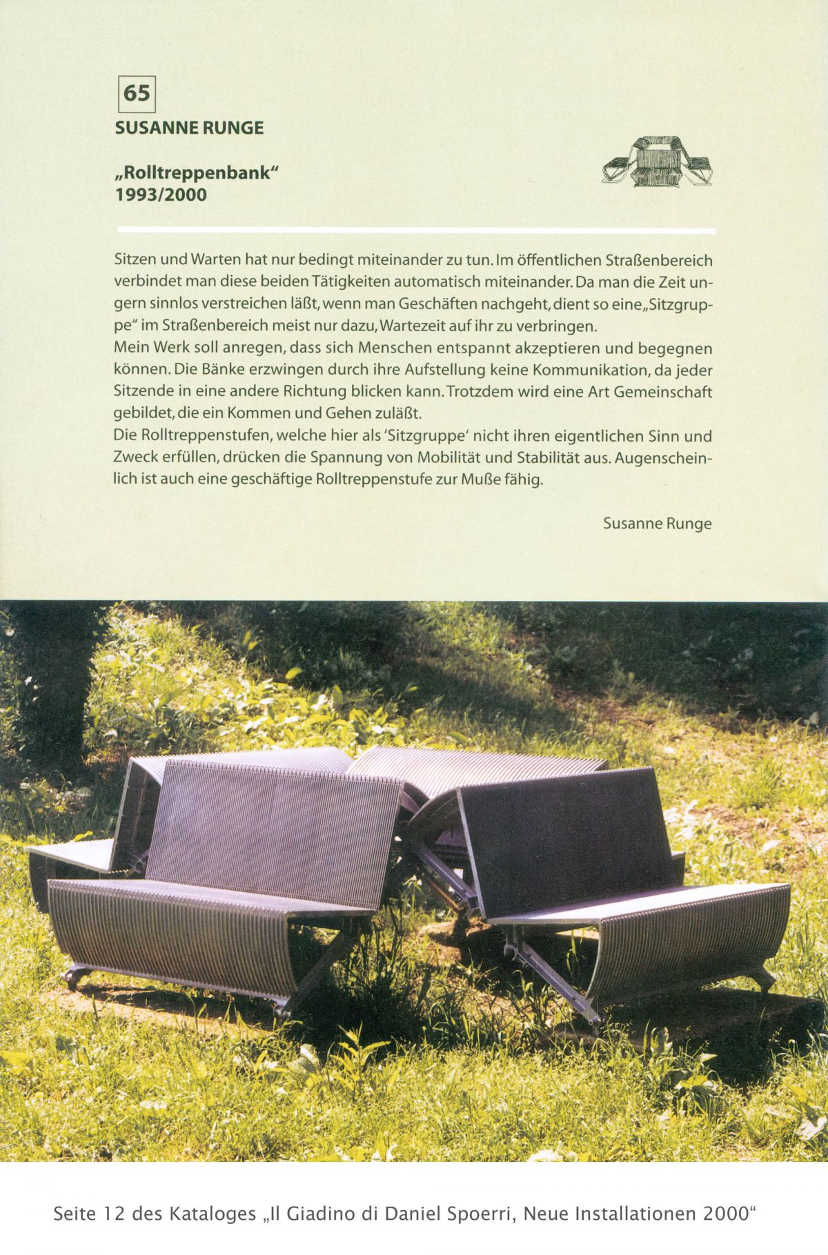 Skulpturengarten von Daniel Spoerri, Seggiano (Italien)  Scala mobile-immoblie, 2000