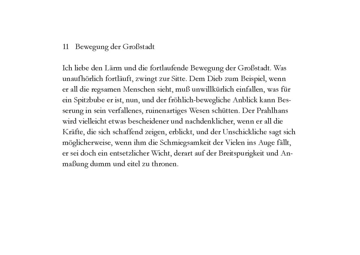 Text 11 aus dem Roman "Jakob von Gunten"